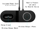 Blaulock 4 in 1 Charging Station W3, Wireless Charger for iPhone8/x/Xs/Xs Max, Samsung Galaxy S9//S8/S7,Charger for AirPods/iWatch Series 2/3/Nike+/Edition(Not 4&1)(Black)