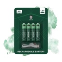 Green Lion Rechargeable AA Alkaline Battery | LED Charging Indicator | Charging Cable Included | GNRGBAA | 1800 mWh 1.6V