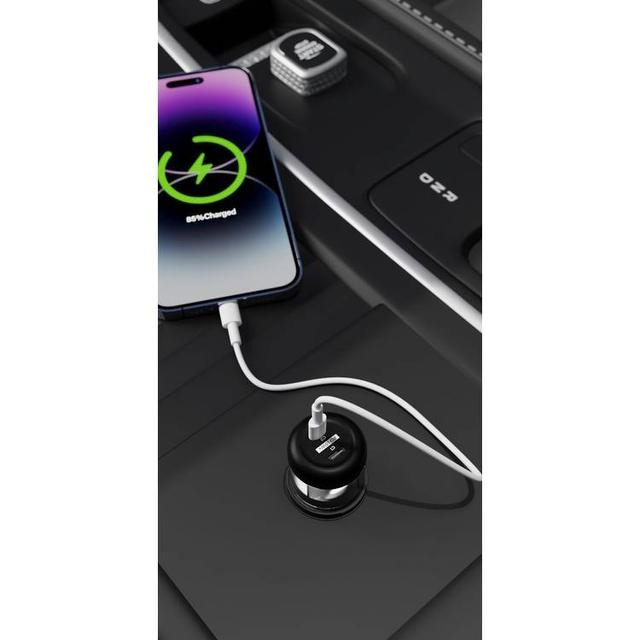 Powerology Quick-Charge Crystalline Series Car Charger | Dual USB-C Port | Patented Design | Multiple Protection | PD 35W | Premium Quality | PCCSR011 |