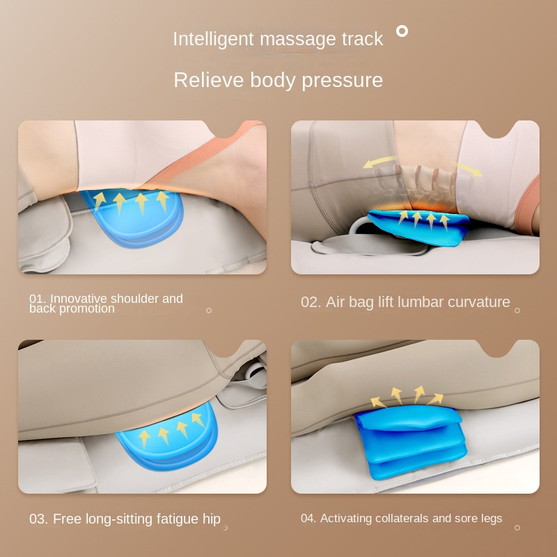 Multi-Functional Body Massage Mattress | Deluxe & Foldable Design | Full Body Massage | Multiple Modes & Intensity Levels | 12 Airbags Vibration Massage | Grey Color | CD-02 |