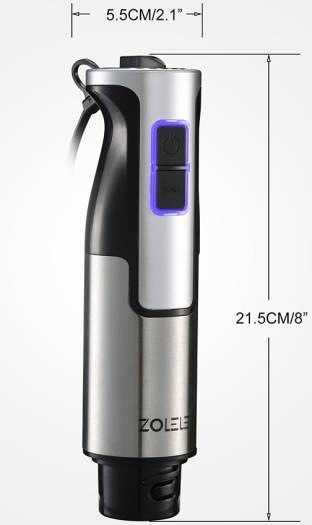 Zolele 4 in 1 Multi-Functional Hand Blender Kitchen Appliance for Blending, Chopping, Whisking, and Pureeing | Powerful Motor | Stainless Steel | Multiple Speed Levels | HB1200 | 1200W