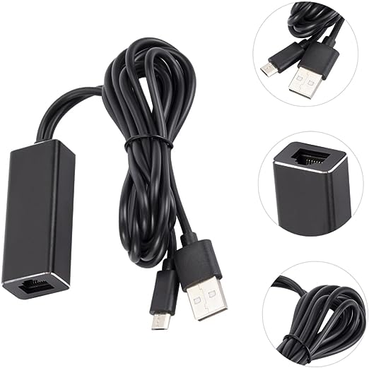 7MD Micro USB Ethernet Adapter | 10/100Mbps Fast & Stable Internet Speed | Supports ChromeCast &  TV Stick & ChromeCast Audio & Much More |