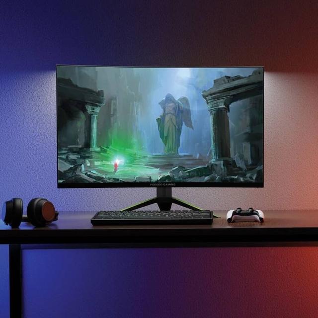 Porodo Gaming Wide-Curved Monitor 32" | VA Curved R1500 Panel | High Dynamic Range | Anti-glare Surface Treatment | 2560 x 1440 Resolution | PDX523-BK |