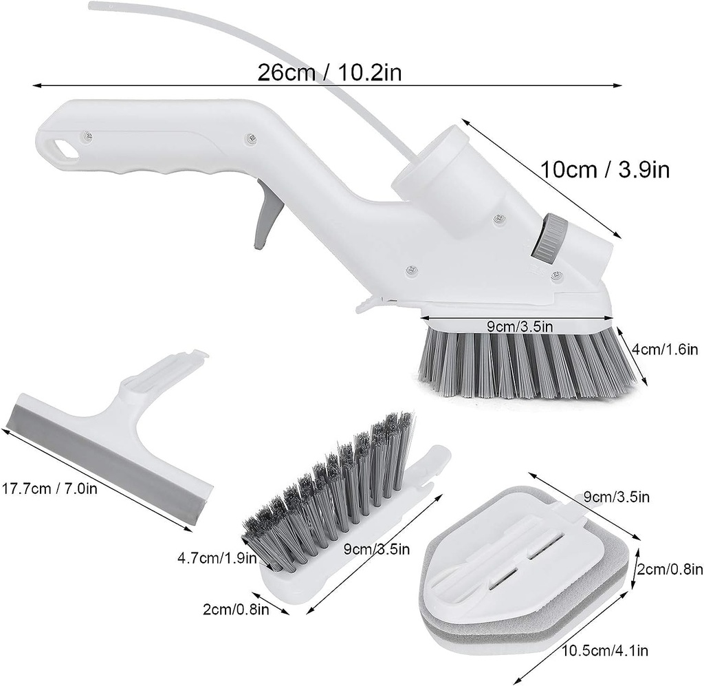 Multi-Functional Water Spray Cleaning Kit | Comfortable Handle | Nonslip Design | Easy to Use |