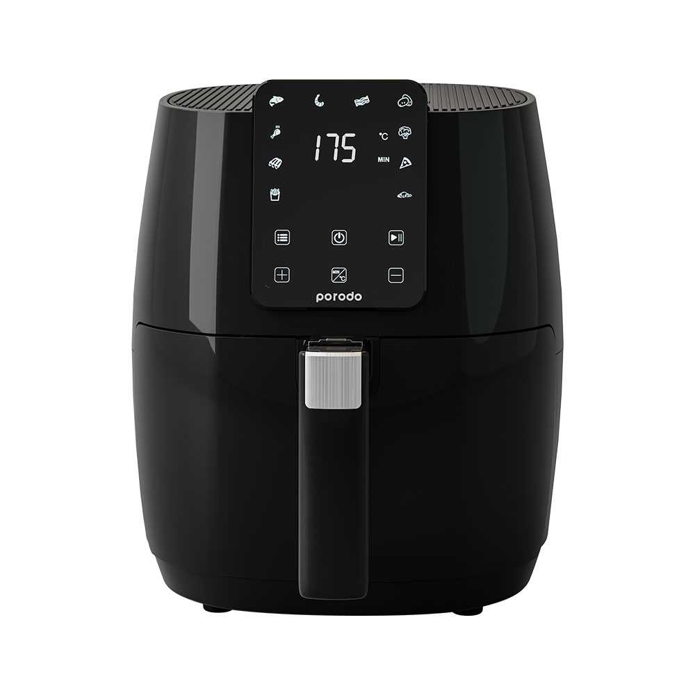 Porodo Advanced Air Fryer | Multi-Functional Fry, Bake, Grill and Roast | Automatic Shut Off | Touch Display | Air Flow Technology | 12 Months Warranty | PD-LSARFR-BK |