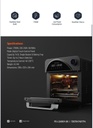 Porodo Dual Mode Touch Control Air Fryer & Oven | Advanced Air Flow Circulation | Stainless Steel Build | 1700W | Low Power Consumption | 1 Year Warranty | PD-LSAROV-BK |