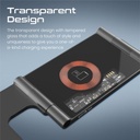 Promate 3 in 1 Ultra-Slim Transparent Foldable 15W MagSafe Compatible Wireless Charging Station | Ultra-Slim & Foldable Design | Strong Magnetic Hold | Fast Charging For iPhone & Airpods & iWatch | 2 Years Warranty | AuraFold-Trio |