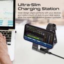 Promate 3 in 1 Ultra-Slim Transparent Foldable 15W MagSafe Compatible Wireless Charging Station | Ultra-Slim & Foldable Design | Strong Magnetic Hold | Fast Charging For iPhone & Airpods & iWatch | 2 Years Warranty | AuraFold-Trio |