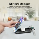 Promate 5-in-1 Foldable MagSafe Compatible Wireless Charging Power Bank | Fast Charging | Case Compatible | FOD Protection | Integrated Magnetic Charger | Universal Compatbility | 2 Years Warranty | PowerPack-Fold |