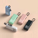 7MD Mini Power Bank Type-C| 5000 mAh Capacity | Built-in Type-C Cable | Fast Charging | Small & Light Weight | Safe & Reliable | , Winter Collection