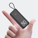 7MD Mini Power Bank Type-C| 5000 mAh Capacity | Built-in Type-C Cable | Fast Charging | Small & Light Weight | Safe & Reliable | , Winter Collection