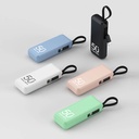 7MD Mini Power Bank Lightning | 5000 mAh Capacity | Built-in Lightning Cable | Fast Charging | Small & Light Weight | Safe & Reliable | 12 Moths Warranty | , Winter Collection