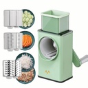 7MD 3 in 1 Vegetable Shredder, Chopper, Cutter | ‎Interchangeable Blades | Safe & Easy To Use & Clean | Slicing & Shredding & Cutting | Large Feeding Port |