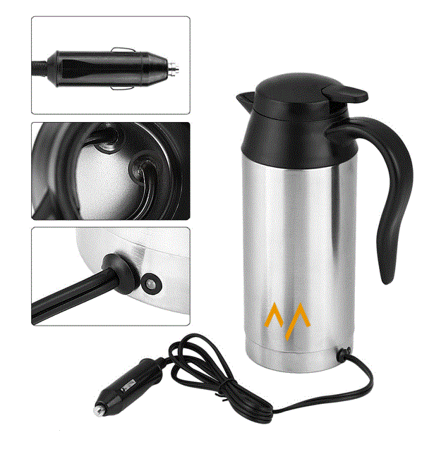7MD Car Kettle | Quick Heating | 750 ML Capacity | Auto-Off | Stainless Steel | Premium Quality | 12 Months Warranty | 7MDCEK18 |