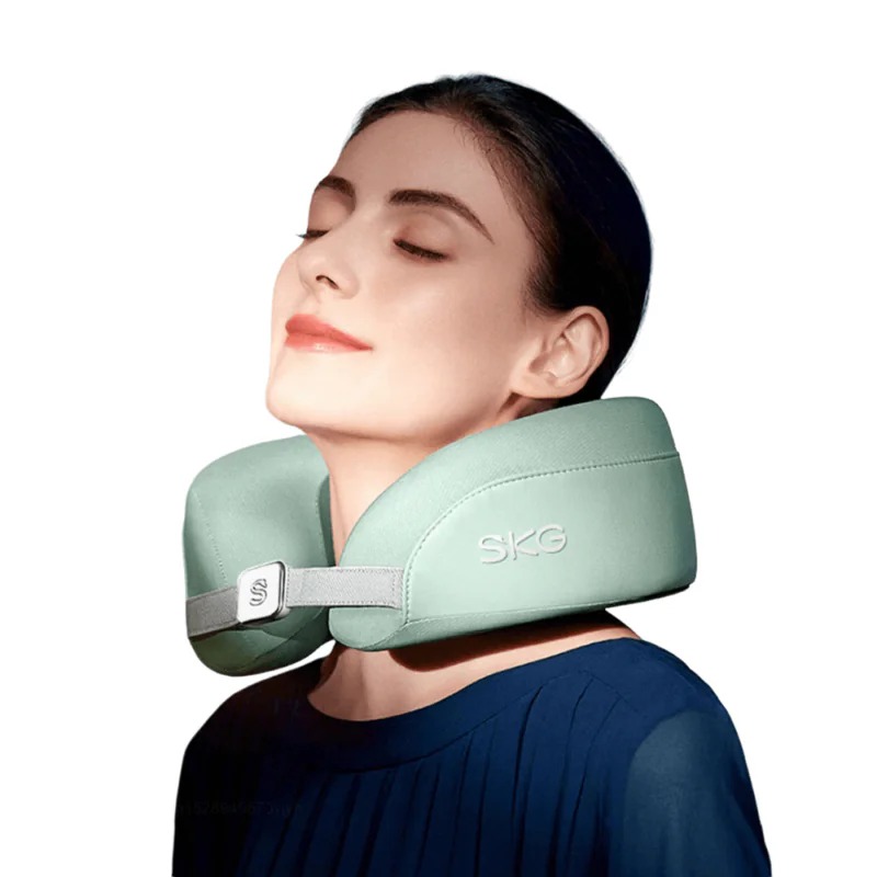 SKG Cervical Spine Neck Massager | Portable U Shaped Pillow Suitable For Travel | Comfortable Hot Compress | Multiple Massage Types & Intensity Levels | Quality Material | N5 |