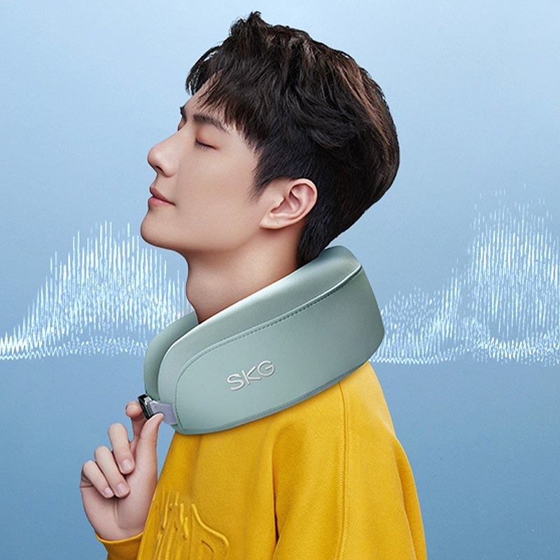 SKG Cervical Spine Neck Massager | Portable U Shaped Pillow Suitable For Travel | Comfortable Hot Compress | Multiple Massage Types & Intensity Levels | Quality Material | N5 |