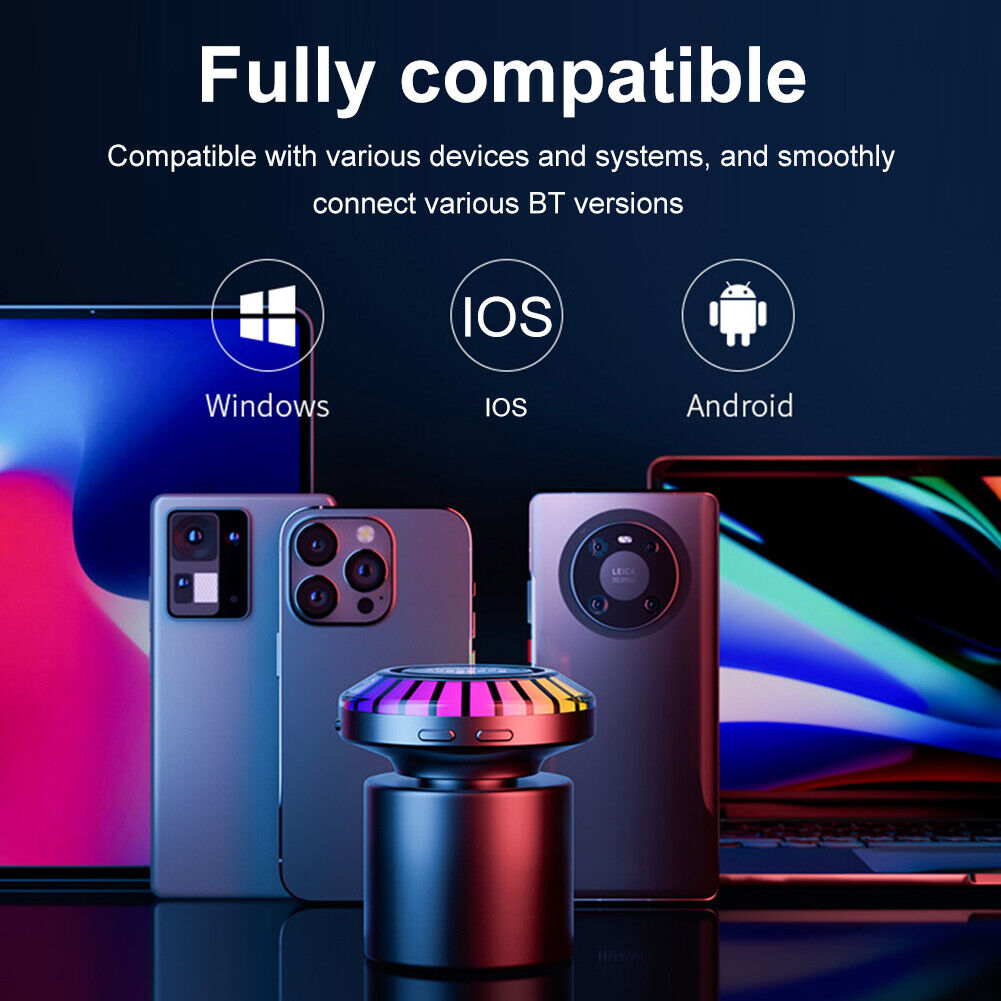 Colorful Rhythm Bone-Conduction Bluetooth Speaker | Colorful LED Lights | BT 5.0 | Long Lasting Battery | Quality Sound | Type-C Recharging | F8 |