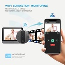Smart PeepHole Viewer Door Bell | Night Vision | 3 Months Standby | PIR Motion Detection | 2-Way Audio | Smart App Control |