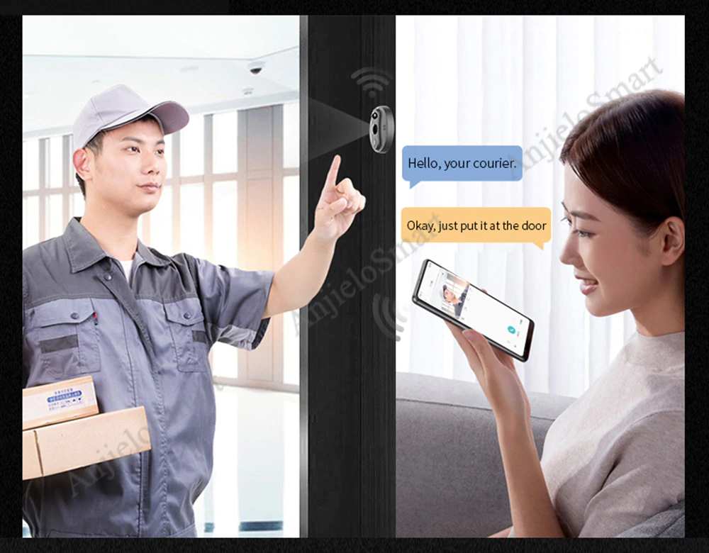 Smart PeepHole Viewer Door Bell | Night Vision | 3 Months Standby | PIR Motion Detection | 2-Way Audio | Smart App Control |