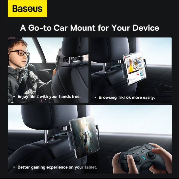 Baseus Joyride Pro Series Car Backseat Mount | Stable & Folding Design | Adjustable View Angle | Compatible With Phones & Tablets | BS-CZ009 |