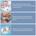 Inflatable Baby Swimming Float | Removeable Sun Canopy | Quality Material | Safety Belt | Air Pump Included |