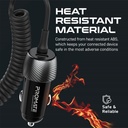 Promate 33W Quick Charging Car Charger with Lightning Connector Cable | Universal Compatibility | USB-C PD Charging Port | Heat Resistant | Sleek & Compact | 2 Years Warranty | PowerDrive-33PDI |