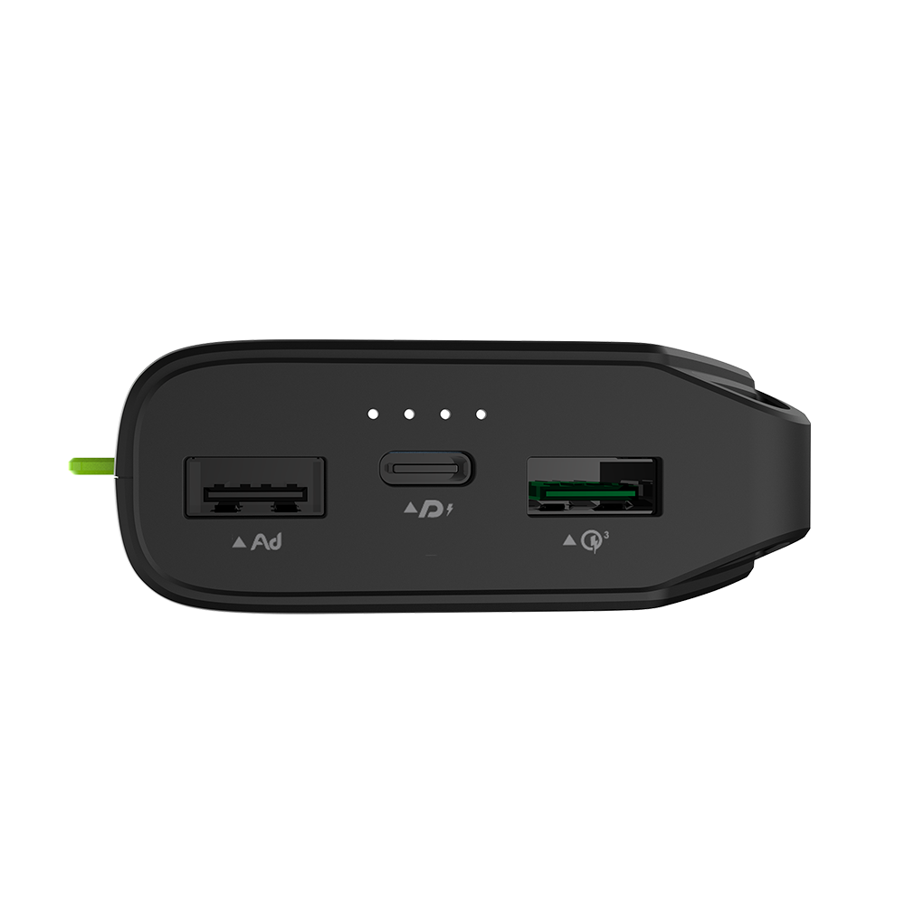 Goui Brave+ 20000 mAh Power Bank | 20W PD Fast Charging | 2 USB & 1 Type-C Ports | Multiple Safety | Charging Cable Included | G-EPB20P2-3A |