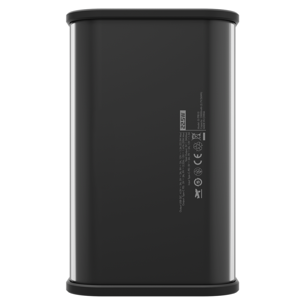 Goui Nano 10 PowerBank | 10000 mAh Capacity | 22.5W Fast Charging | LED Display | Dual USB Ports | Multiple Safety | Unique Design | G-TPB10-3A |