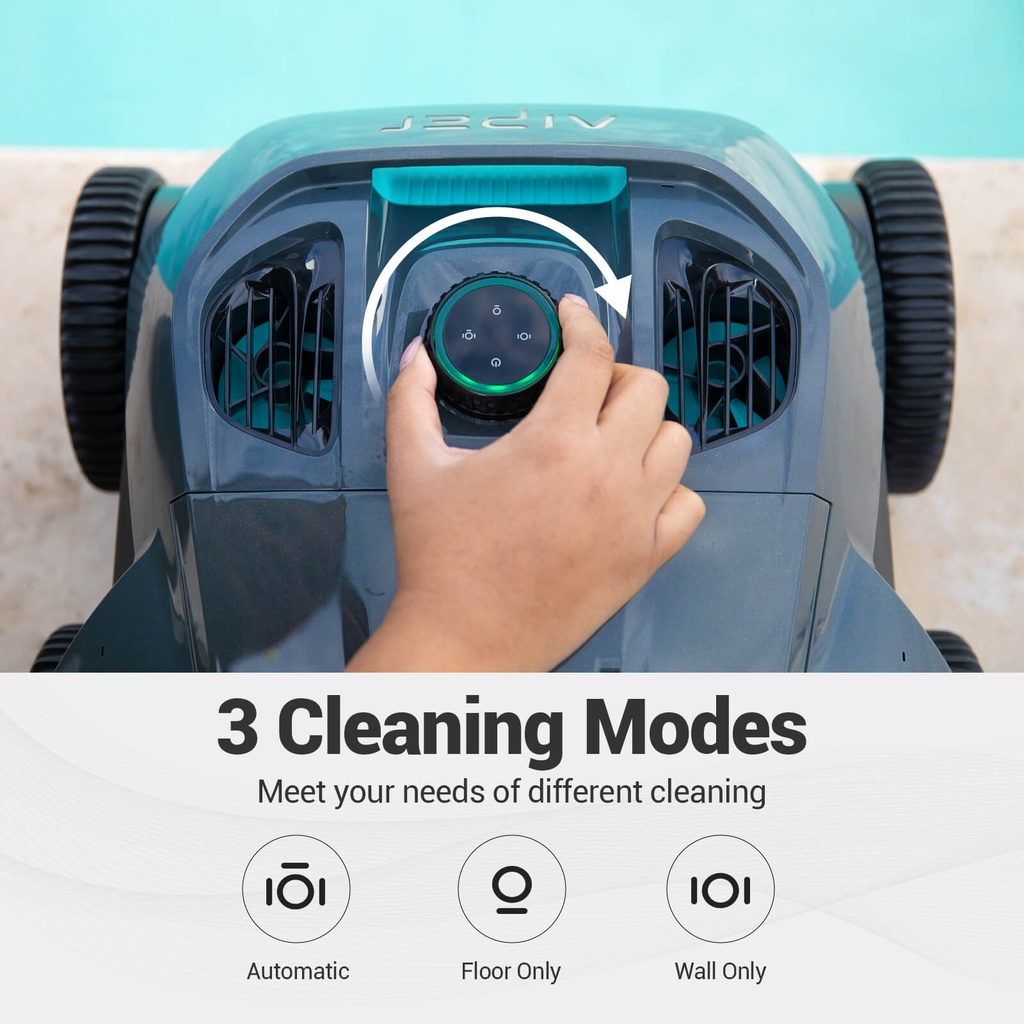Aiper Seagull Pro Cordless Robotic Pool Cleaner | 3 Cleaning Modes | Long-Lasting Battery | Powerful Suction | Wide Area Coverage | Quick Charging |