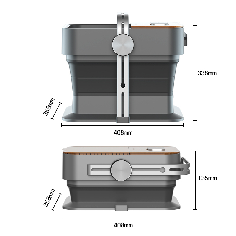 KASJ Foot Bath Device | Portable & Folding Design | 4 Bathing Modes | LED Control Screen | Bluetooth Remote Control | USB Charging | K1 |
