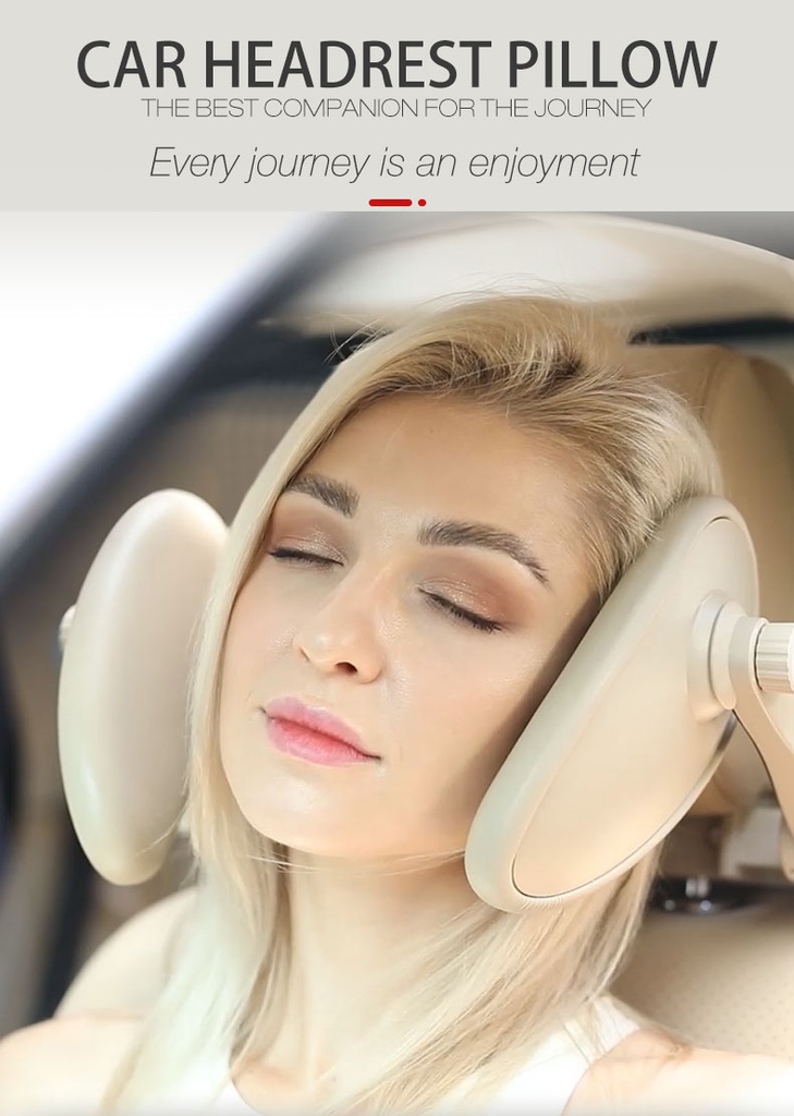 Car Headrest Pillow | High Quality Leather & Foam | Adjustable & Comfortable | Easy To Install | CHP07 |