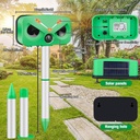 Outdoor Ultrasonic Solar Animal Repeller | Solar & Type-C Charging | Waterproof | 4 Adjustable Levels | 2 LED Flash Lamp | Voice Alarm | Variable Ultrasound Frequency |