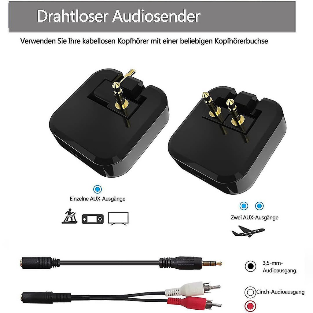7MD Air Auto-Bluetooth Wireless Audio Adapter & Bluetooth Transmitter | Long-Lasting Battery | Portable Design | Pair With 2 Devices | AF-002J |