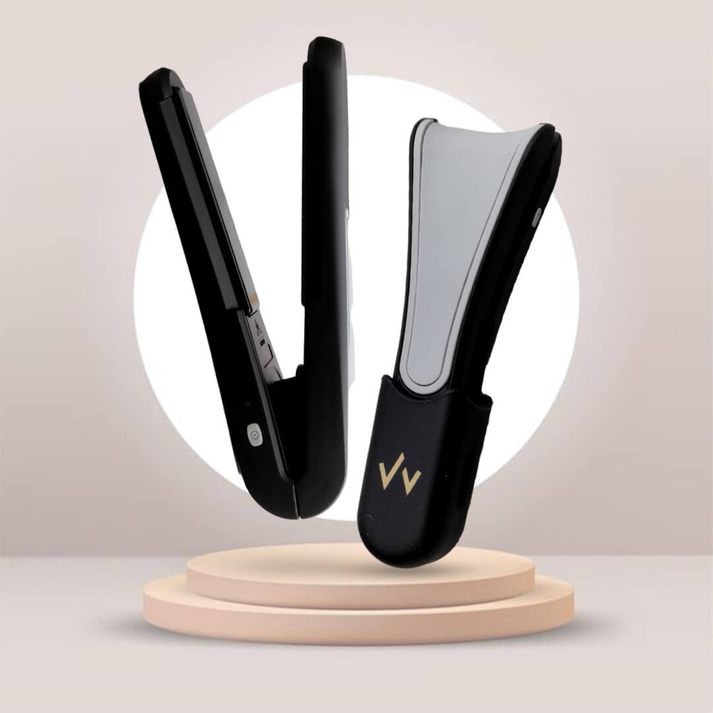 7MD Portable Mini Hair Iron | Small & Compact Design | Type-C Rechargeable & Long-Lasting Battery | Super-Quick Heating | FS-C1-BK |