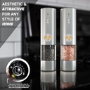 7MD Portable Electric Salt & Pepper Grinder | Type-C Charging Port | Transparent Storage Bin | Adjustable Grinding Speed | Portable & Compact Design |