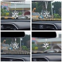 DCXA Car Pendant Transparent Crystal Snowflakes Decoration Suspension Ornaments Sun Catcher Snowflake Hanging Trim Christmas Gifts