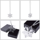 DCXA Car Pendant Transparent Crystal Snowflakes Decoration Suspension Ornaments Sun Catcher Snowflake Hanging Trim Christmas Gifts