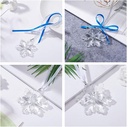 DCXA Car Pendant Transparent Crystal Snowflakes Decoration Suspension Ornaments Sun Catcher Snowflake Hanging Trim Christmas Gifts