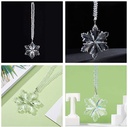 DCXA Car Pendant Transparent Crystal Snowflakes Decoration Suspension Ornaments Sun Catcher Snowflake Hanging Trim Christmas Gifts