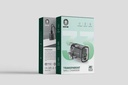 Green Lion Transparent Wall Charger | 33W Fast Charging | USB + Type-C Ports | Multiple Protection | Innovative Design | GNTRWC33WBK |