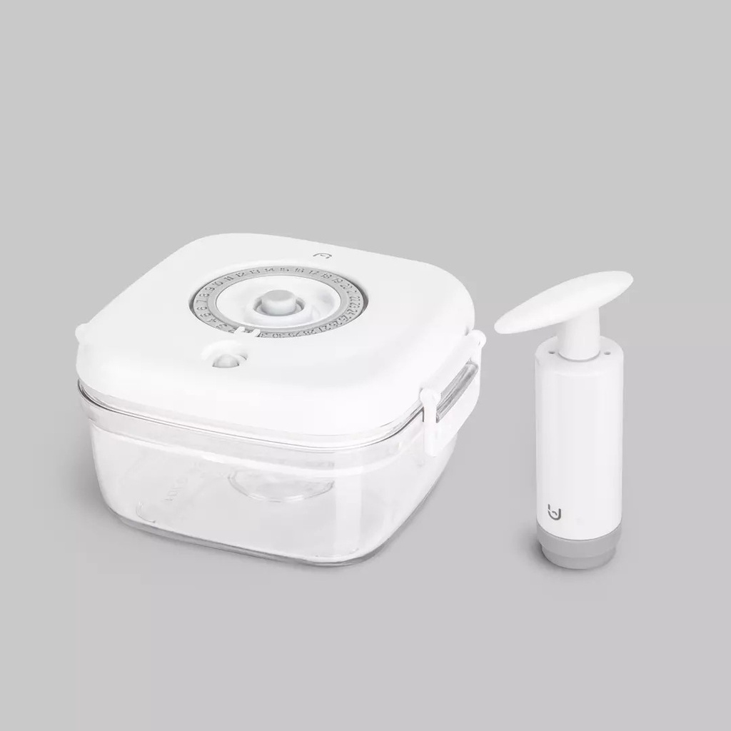 Vacuum Food Container | Premium Quality Material | Safe & Durable | Keeps Food Fresh Longer | 2 Containers + 1 Air Pump |