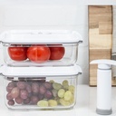 Vacuum Food Container | Premium Quality Material | Safe & Durable | Keeps Food Fresh Longer | 2 Containers + 1 Air Pump |
