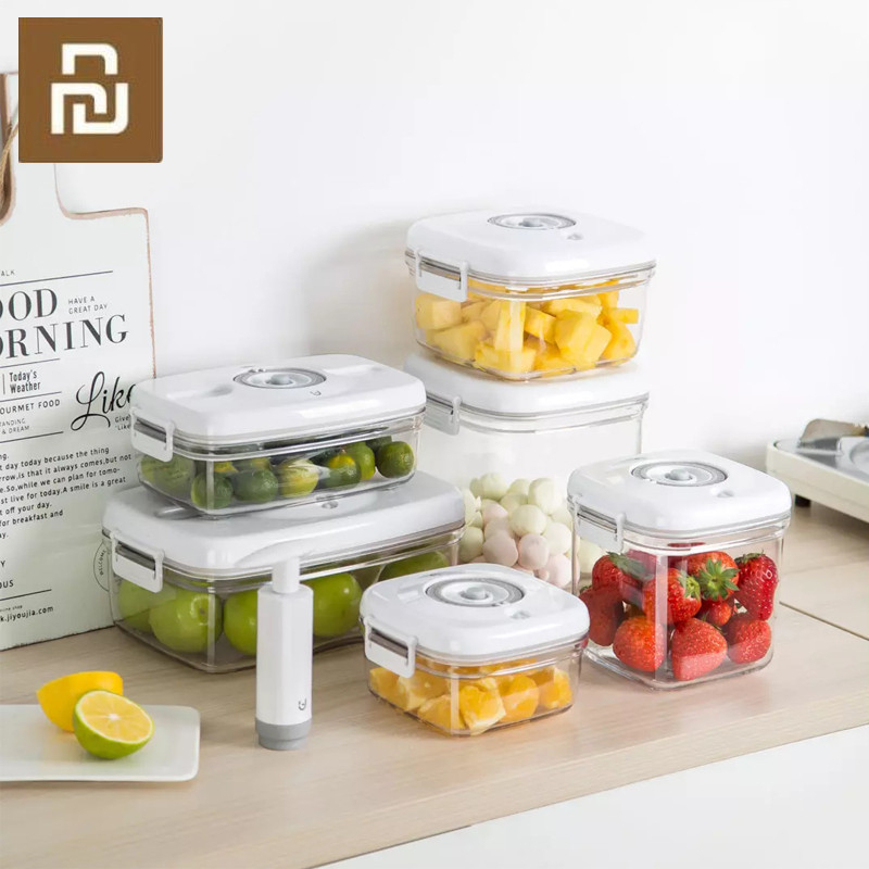 Vacuum Food Containers Set | Premium Quality Material | Safe & Durable | Keeps Food Fresh Longer | 6 Containers + 3 Air Pump |