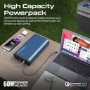 Promate Portable Outdoor Mini Refrigerator with 52000mAh Powerbank | 12H Long-Lasting Battery | Adjustable Cooling Options | Multiple Power Sources | 40L Large Capacity | PowerCooler-40 |