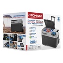 Promate Portable Outdoor Mini Refrigerator with 52000mAh Powerbank | 12H Long-Lasting Battery | Adjustable Cooling Options | Multiple Power Sources | 40L Large Capacity | PowerCooler-40 |