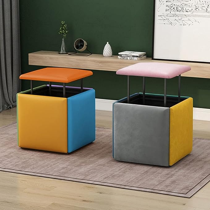 5 in 1 Multi-functional Stool Chair Set | Easy To Move & Store | Waterproof Leather |