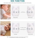 7MD Wireless Audio Baby Monitor With 2-Way Communication, Music & Night Light