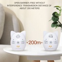 7MD Wireless Audio Baby Monitor With 2-Way Communication, Music & Night Light