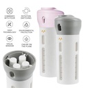 7MD 4 in 1 Travel Dispenser Bottles For Shampoo Lotion Gel Set, Leak-proof Travel Containers Bottles for Toiletries Body Wash Liquid Cream