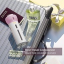 7MD 4 in 1 Travel Dispenser Bottles For Shampoo Lotion Gel Set, Leak-proof Travel Containers Bottles for Toiletries Body Wash Liquid Cream